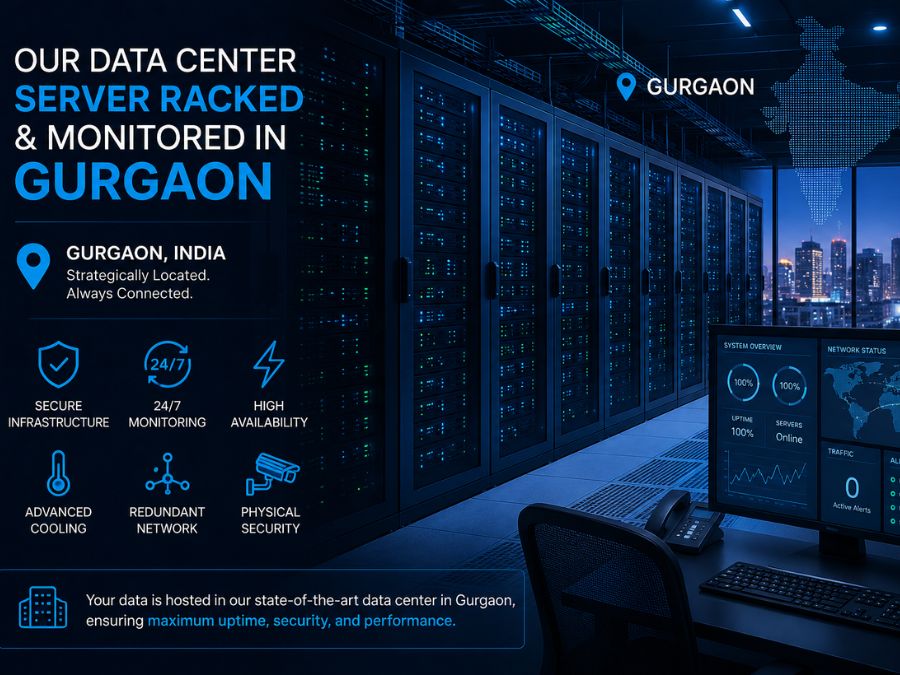 Server racks in the Gurgaon data center