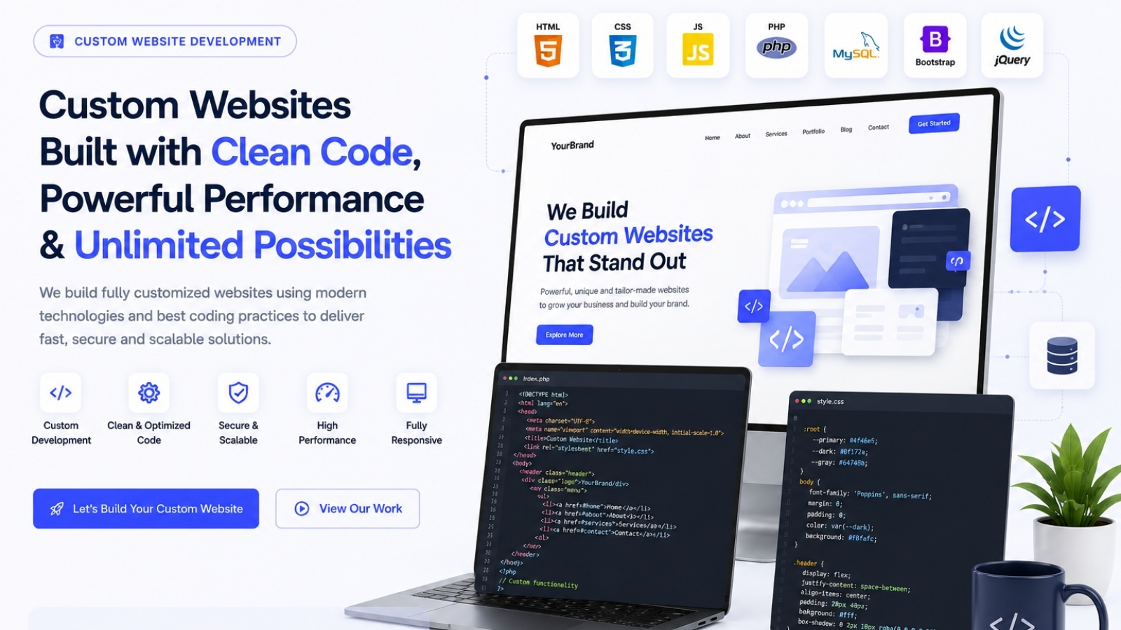 Responsive website design across devices